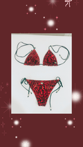 Bikini rojo y negro